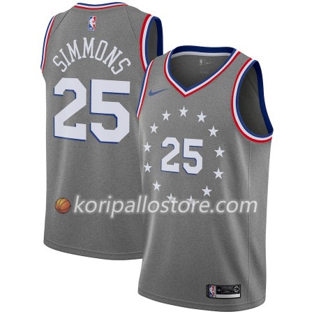 Philadelphia 76ers Ben Simmons 25 2018-19 Nike City Edition Harmaa Miesten Pelipaidat Swingman 